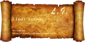 Liedl István névjegykártya